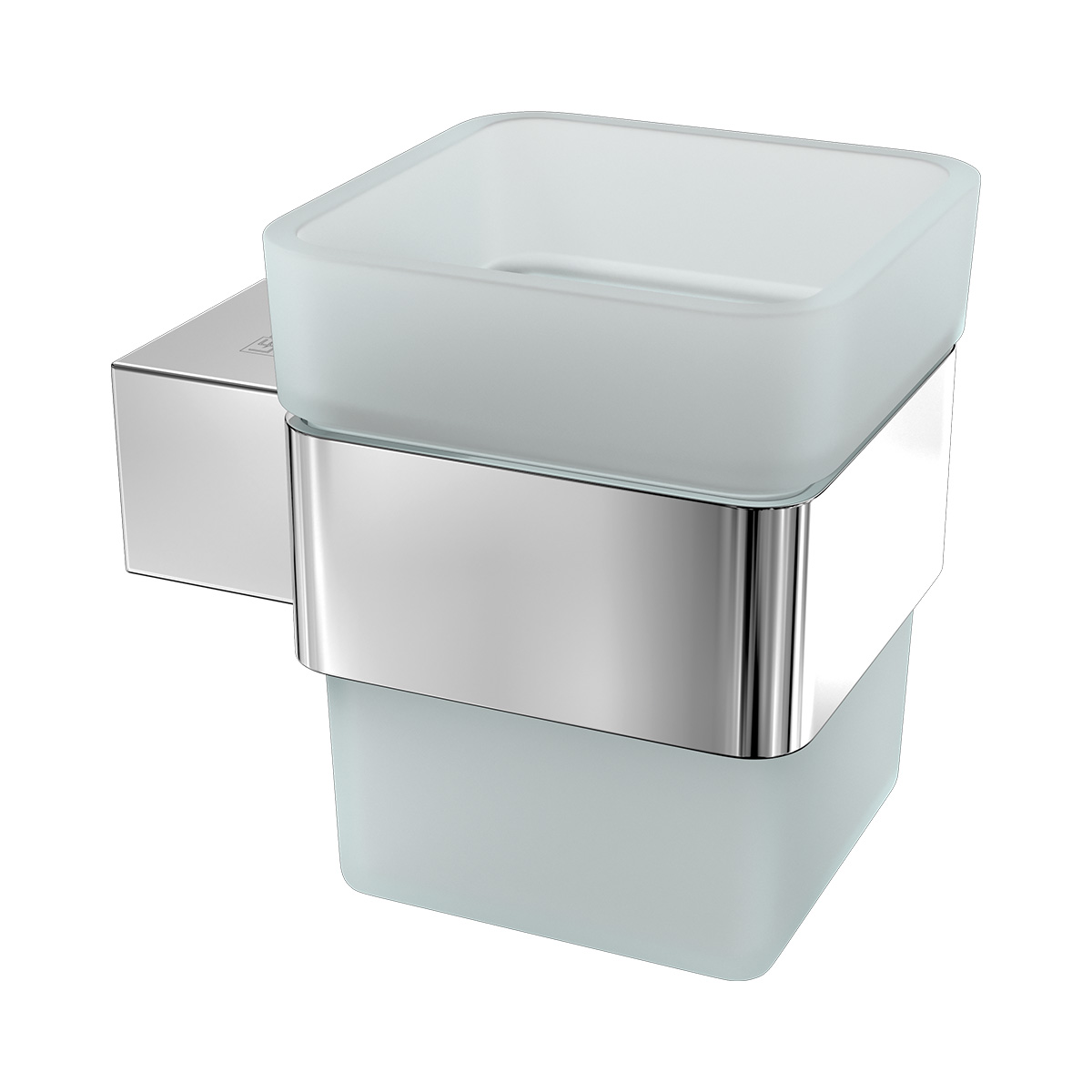 Стакан для зубных щёток Lemark SMOOTH LINE 9731013 с держателем, хром