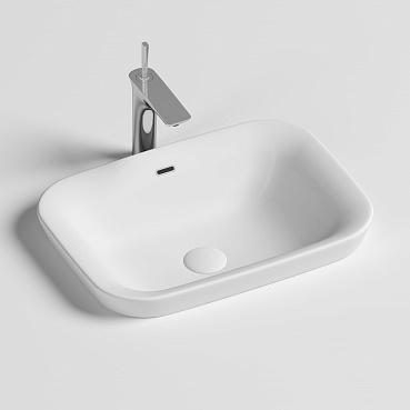 Раковина встраиваемая сверху 58см Ceramica Nova Element CN6041 белый