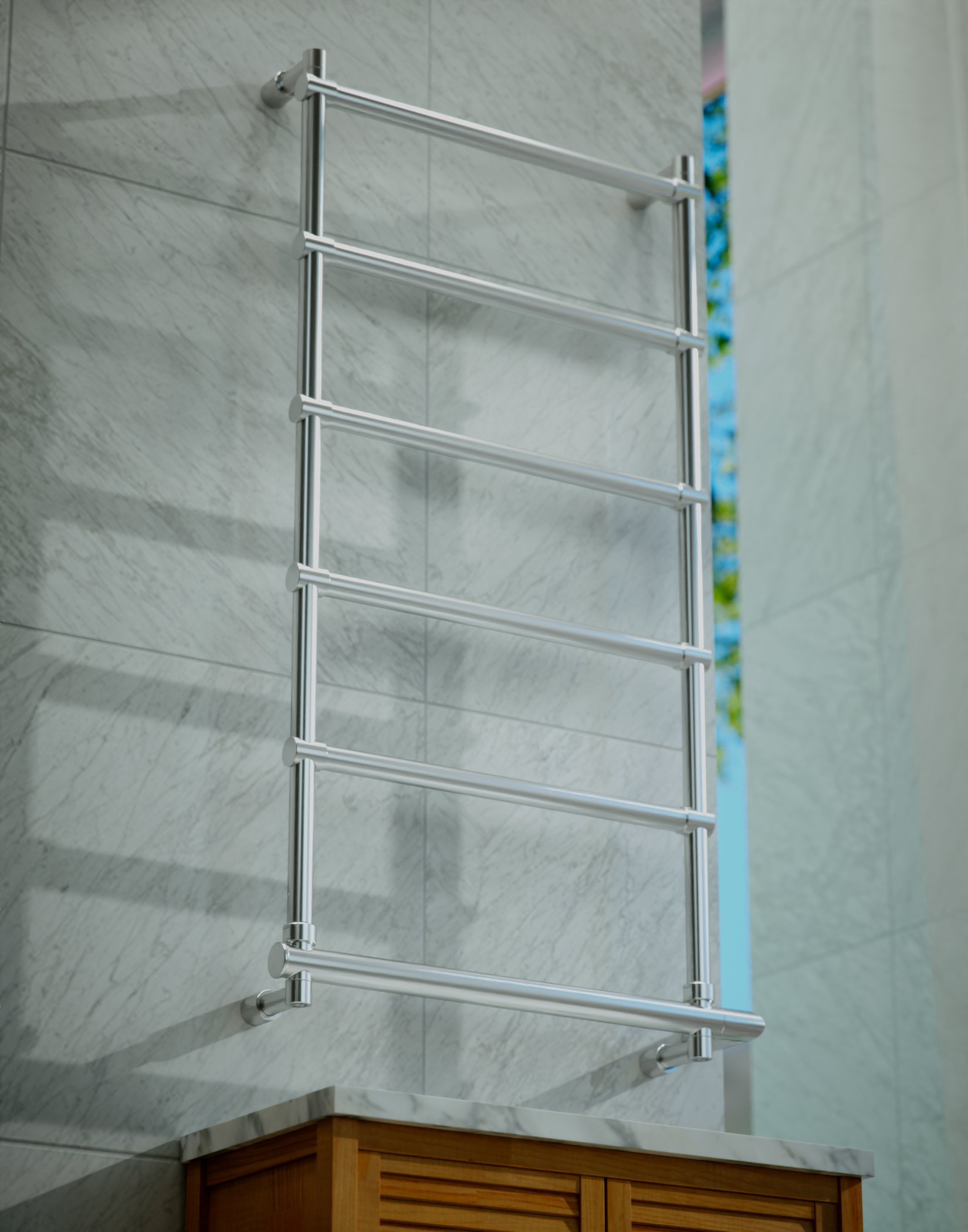 Полотенцесушитель электрический Margaroli Sole 542-6 5424706CRNB 1020х570 хром