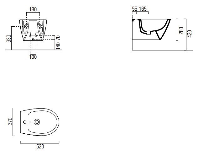 Биде подвесное GSI Modo 9864111 белый