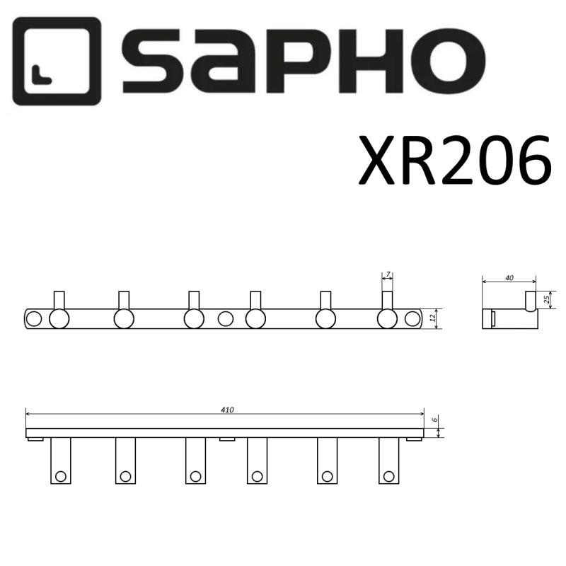 Крючок Sapho X-ROUND XR206 хром