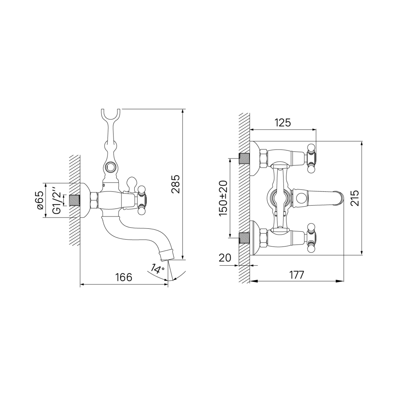 Смеситель для ванны с душем IDDIS Sam SAMBR02i02 бронза матовая