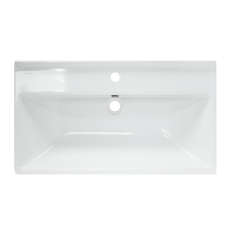 Раковина встраиваемая сверху 80см Sanita Luxe Fest FST80SLWB01 белый