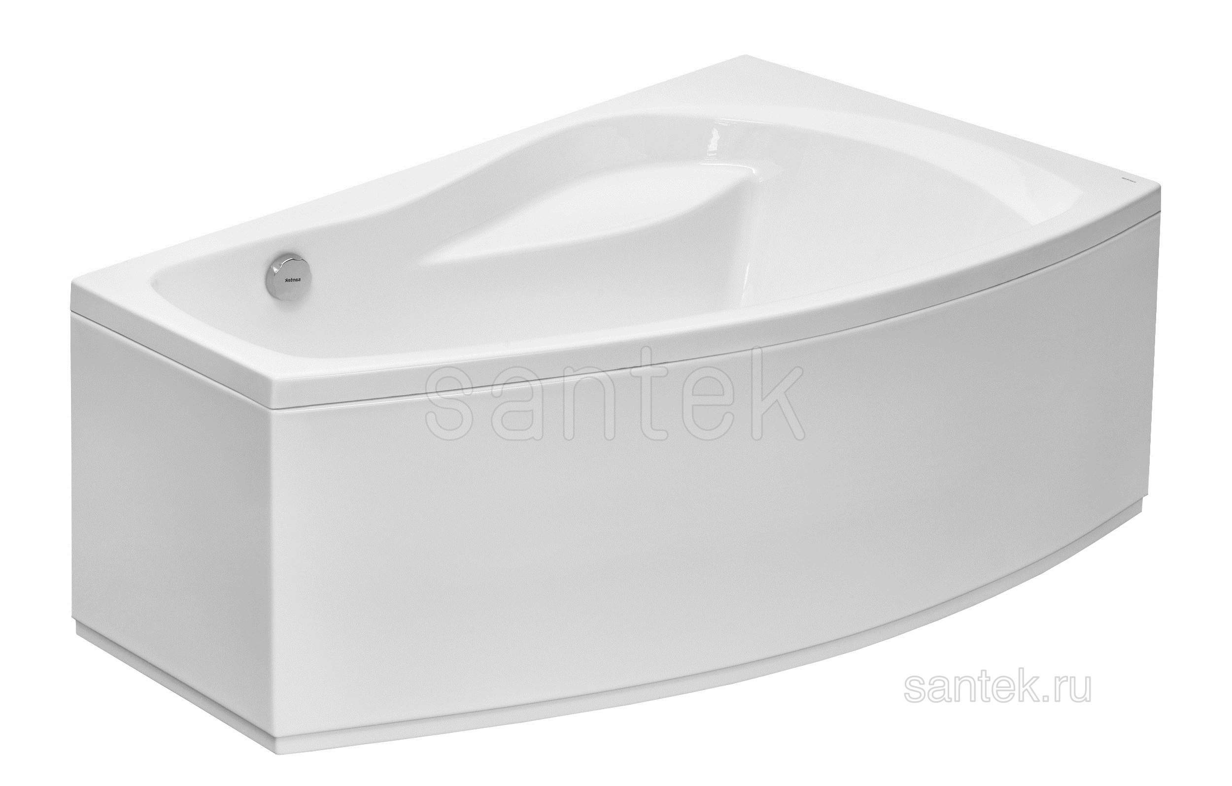 Акриловая ванна Santek Майорка XL 160х95 R асимметричная белая 1WH111990