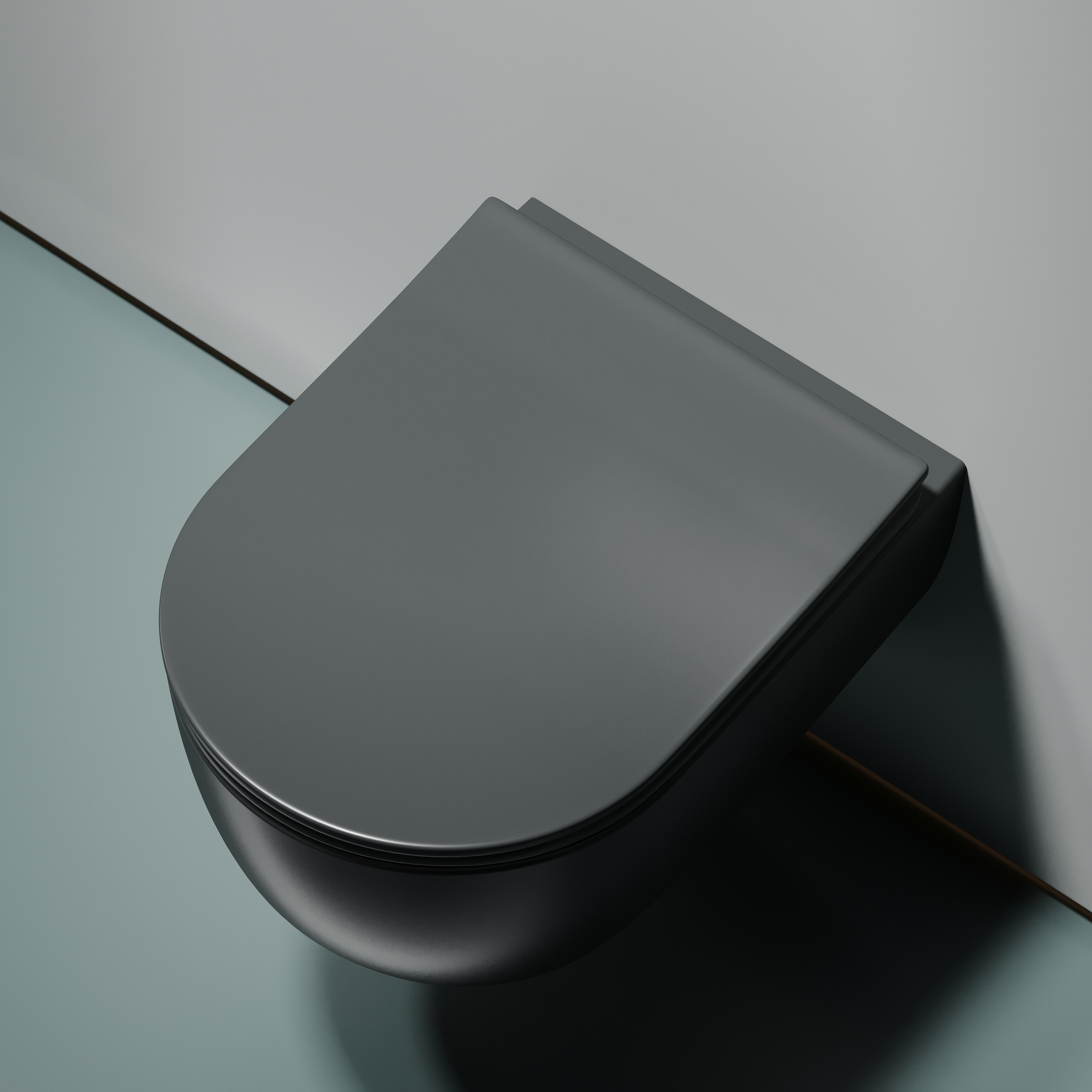 Унитаз подвесной безободковый Ceramica Nova Modena Rimless CN6063MDH антрацит матовый