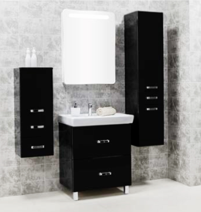 Тумба под раковину Акватон Америна 70 Н 1A169301AM010 белая глянцевая