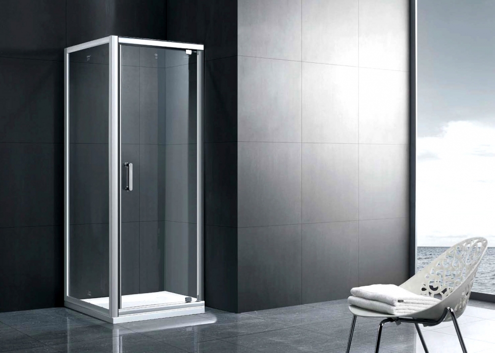 Душевой угол GEMY Sunny Bay 80x80x190 профиль хром, стекло прозрачное, квадратный
