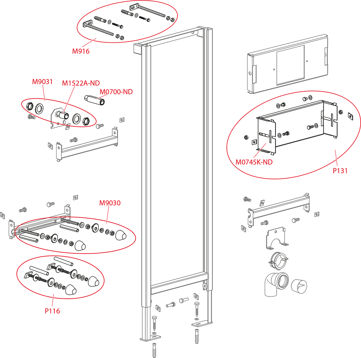 Инсталляция для раковин AlcaPlast A107/1120