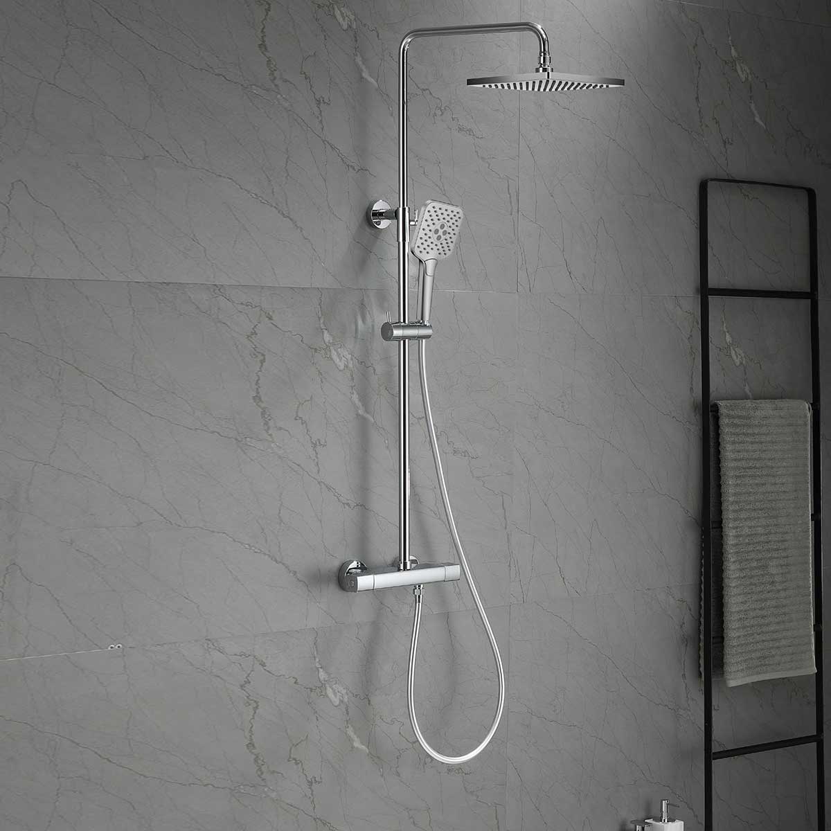 Душевая стойка с термостатом Vincea Next VSFS-1N0TCH хром