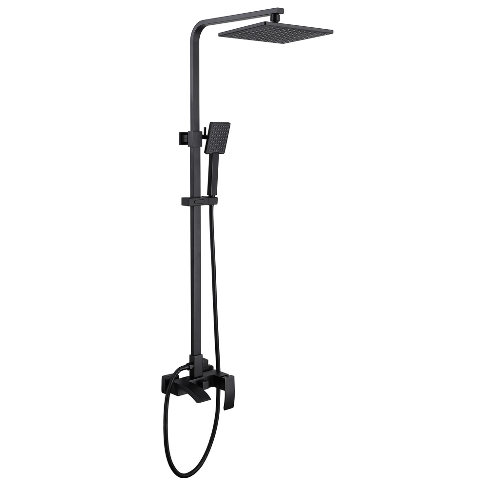 Душевая стойка со смесителем ABBER AF8616B черный матовый
