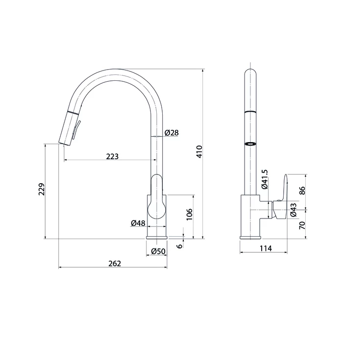 Смеситель для кухни IDDIS Cuba CUBSTP0i05 сталь