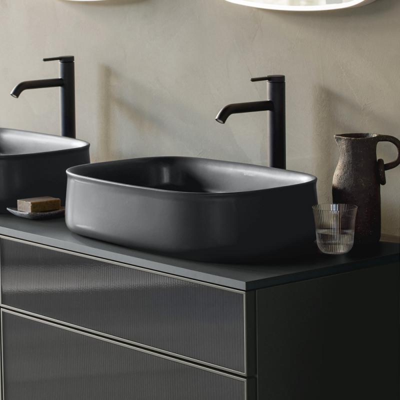 Раковина накладная 55см Duravit Zencha 2373551379 черный матовый