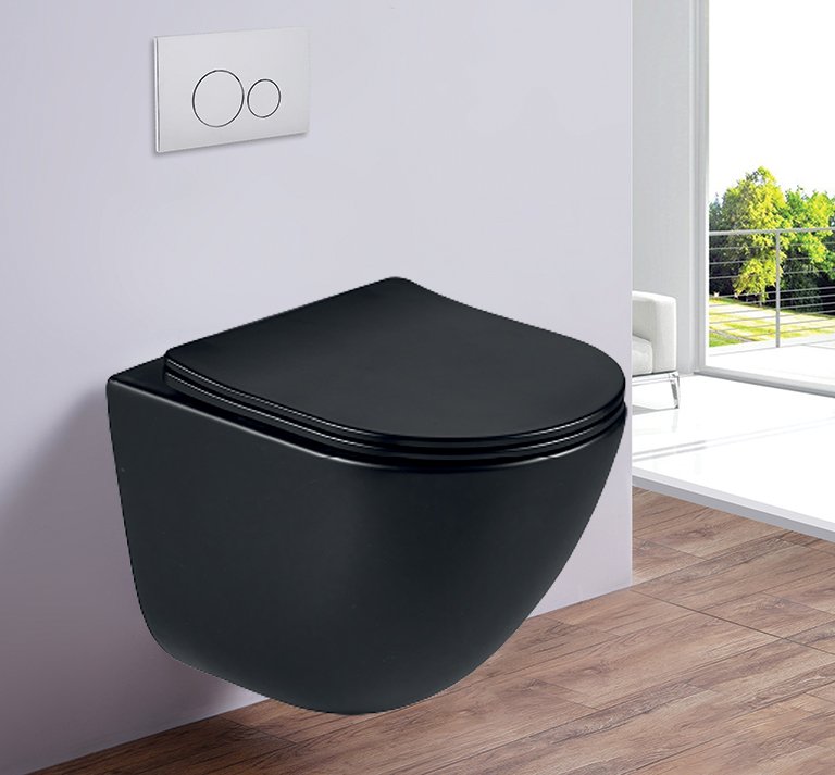 Унитаз подвесной Esbano LOTUS черный матовый, с сиденьем микролифт