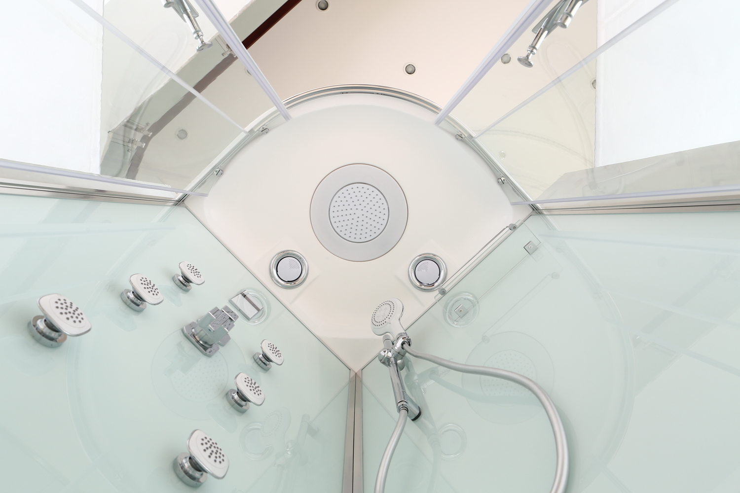 Душевая кабина Black&White G8505 90x90x215 профиль хром глянцевый, стекло прозрачное