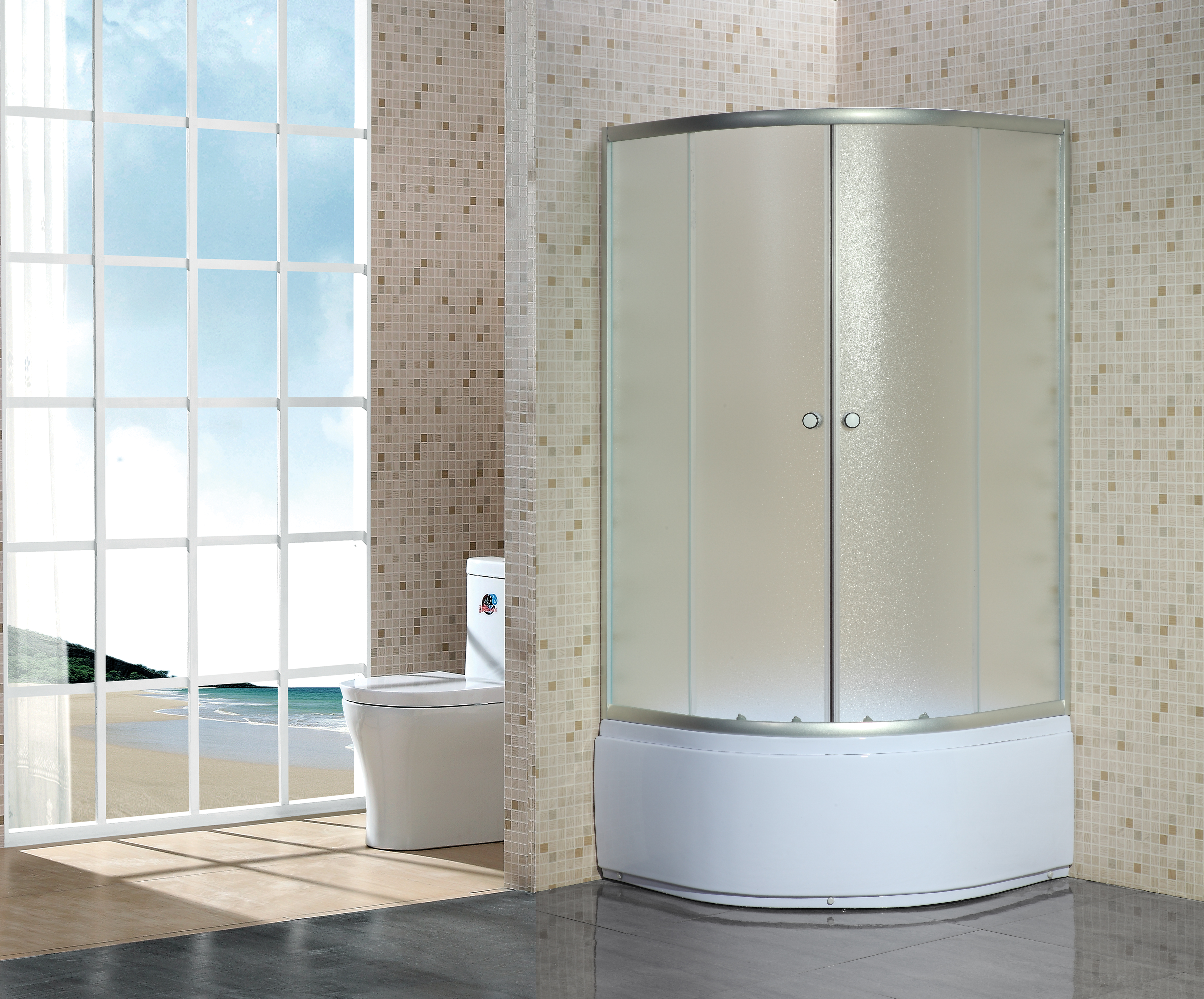 Душевой угол Niagara NG-005-08N 80x80x195 профиль хром матовый, стекло матовое