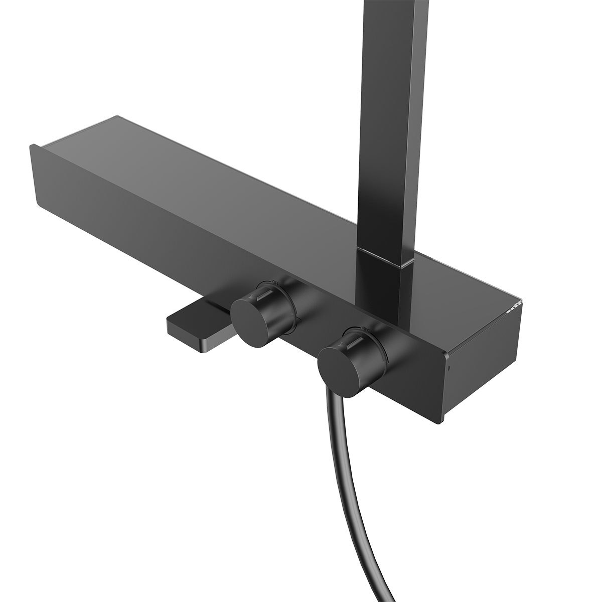 Душевая стойка с термостатом Vincea Inspire VSFS-3I13TGM вороненая сталь