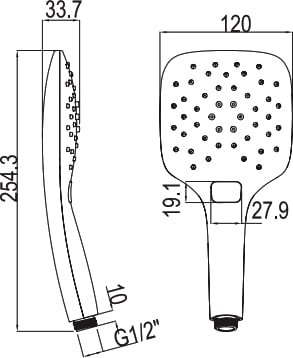 Душевой гарнитур Ravak 907 Хром