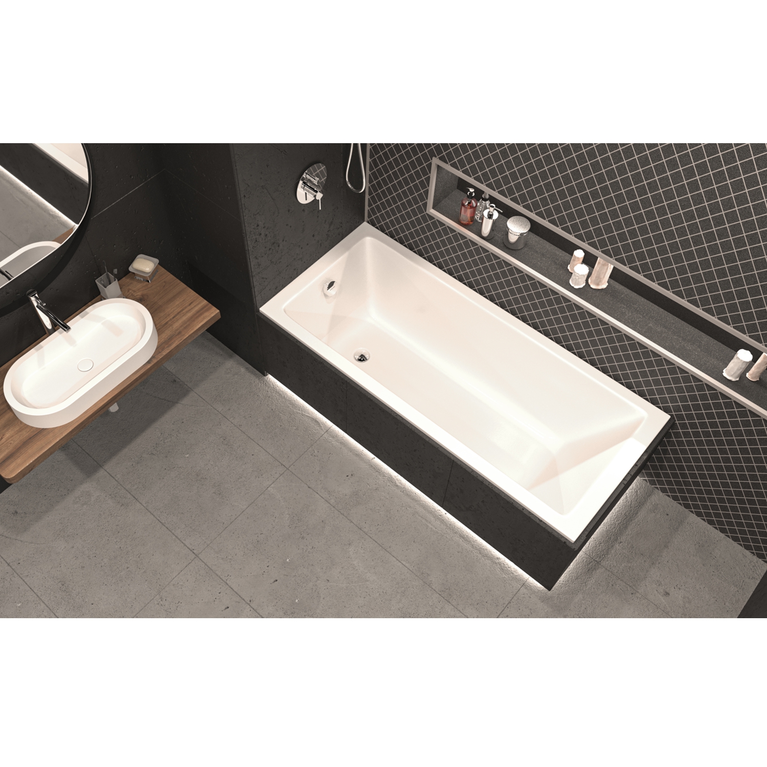 Ванна WHITECROSS Wave Slim 170x75 акрил