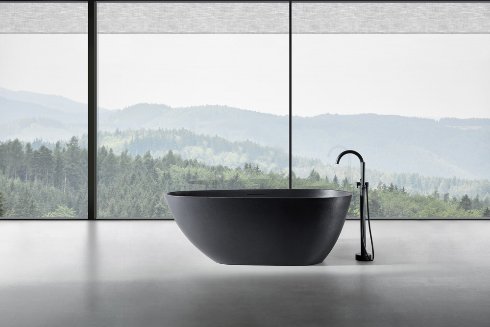 Ванна из искусственого камня ABBER Dortmund AM9911B черная