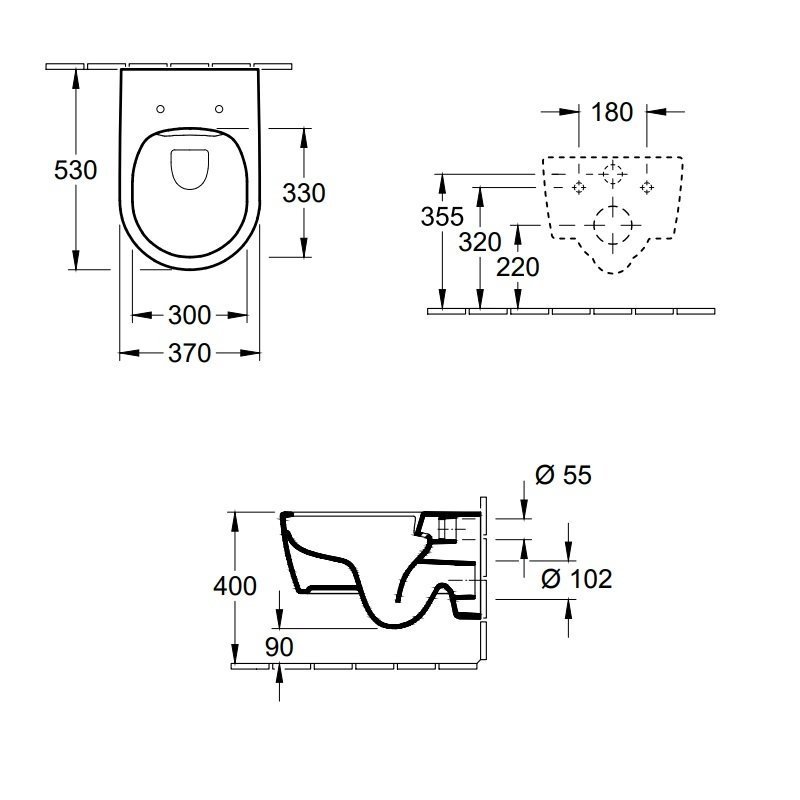 Унитаз Villeroy&Boch Avento Plus Pack 5656RSR1 подвесной с сиденьем Микролифт