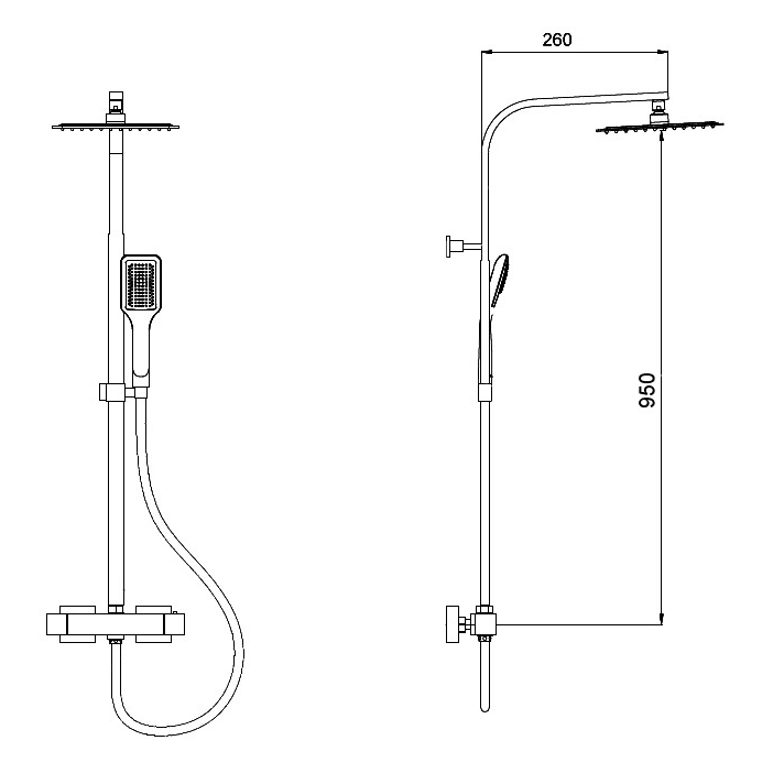 Душевая стойка RGW SP-22 21140122-01 хром