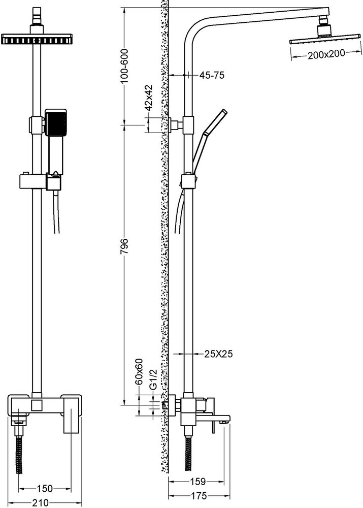 Душевая стойка Timo Selene SX-2013/00 хром