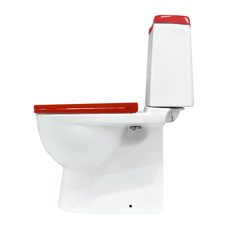 Унитаз Sanita Luxe Best Luxe SL DM Red BSTSLCC07110522 Белый/ с бачком и красным сиденьем Микролифт