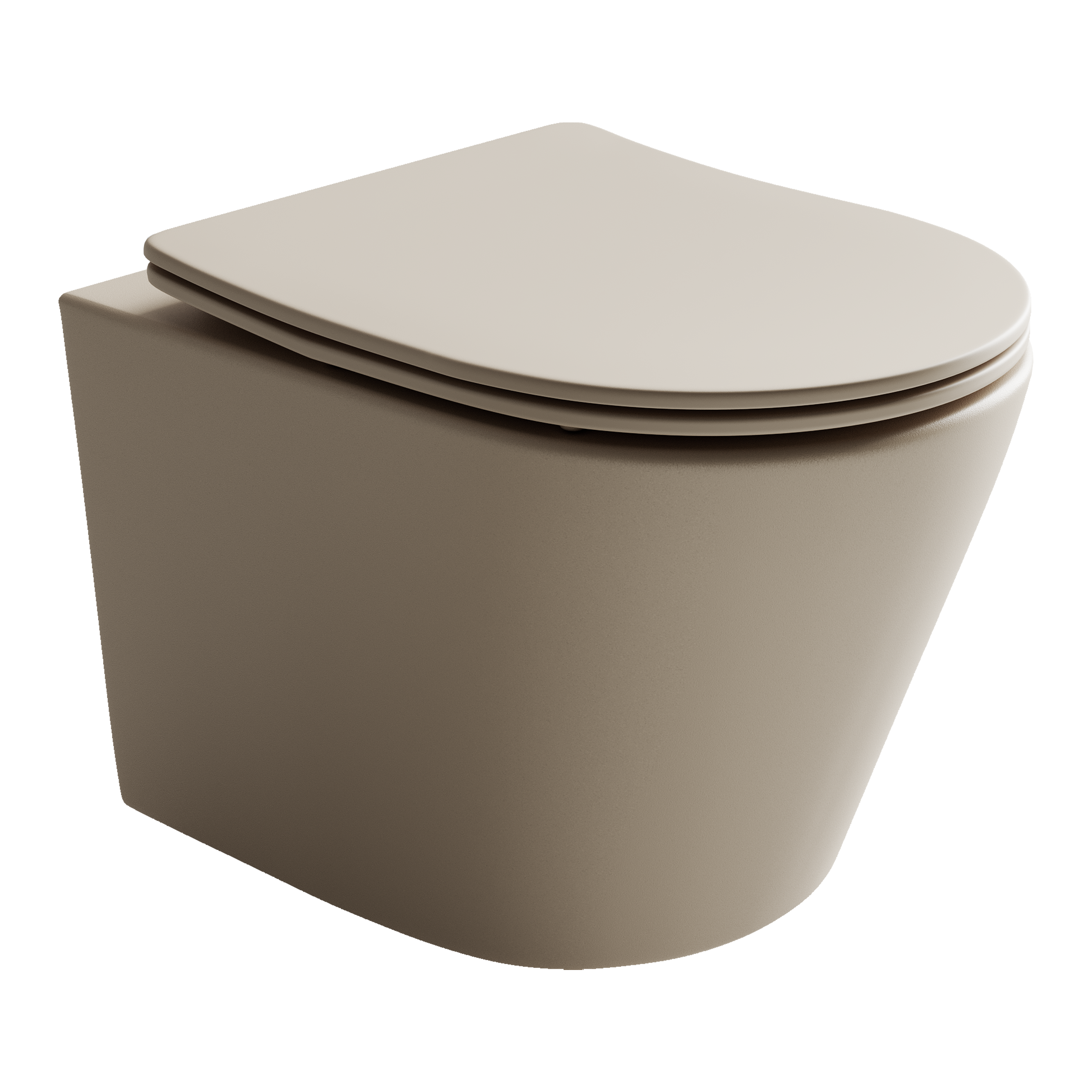 Унитаз подвесной безободковый Ceramica Nova Balearica CN6000MC бежевый матовый