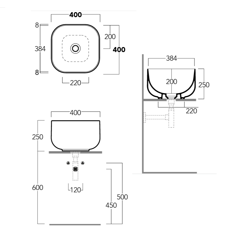 Раковина накладная 40см Simas Baloon BA04 белый