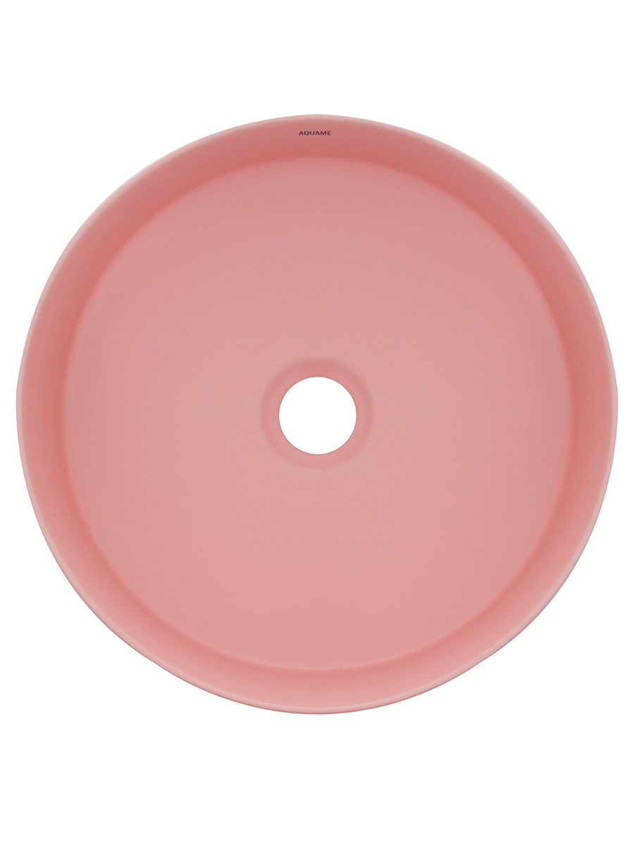 Раковина накладная 35.5см AQUAme AQM5012MP розовый матовый