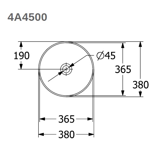 Раковина накладная 38см Villeroy & Boch Loop & friends 4A450001 alpin