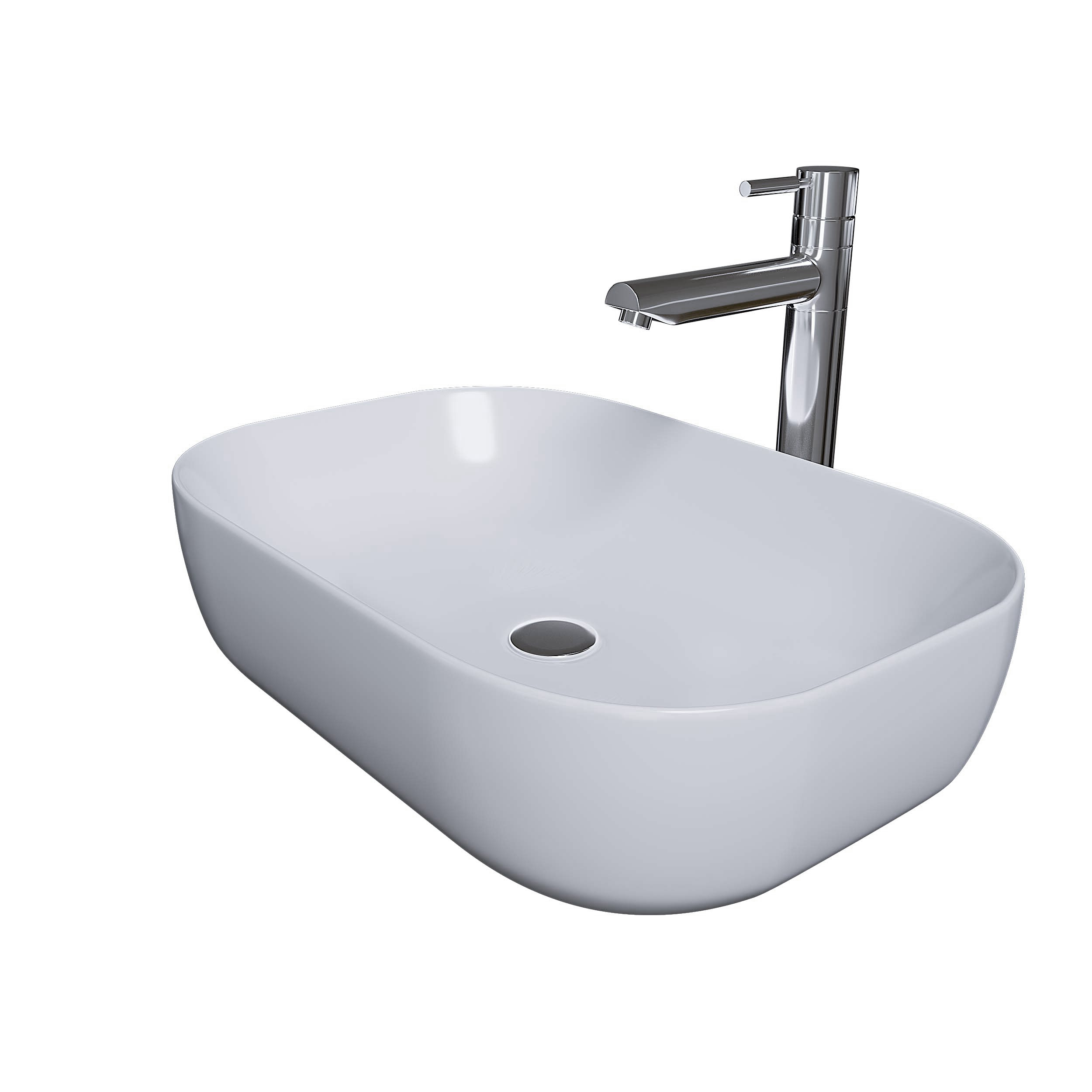 Раковина накладная 61см Grossman GR-3049 белый