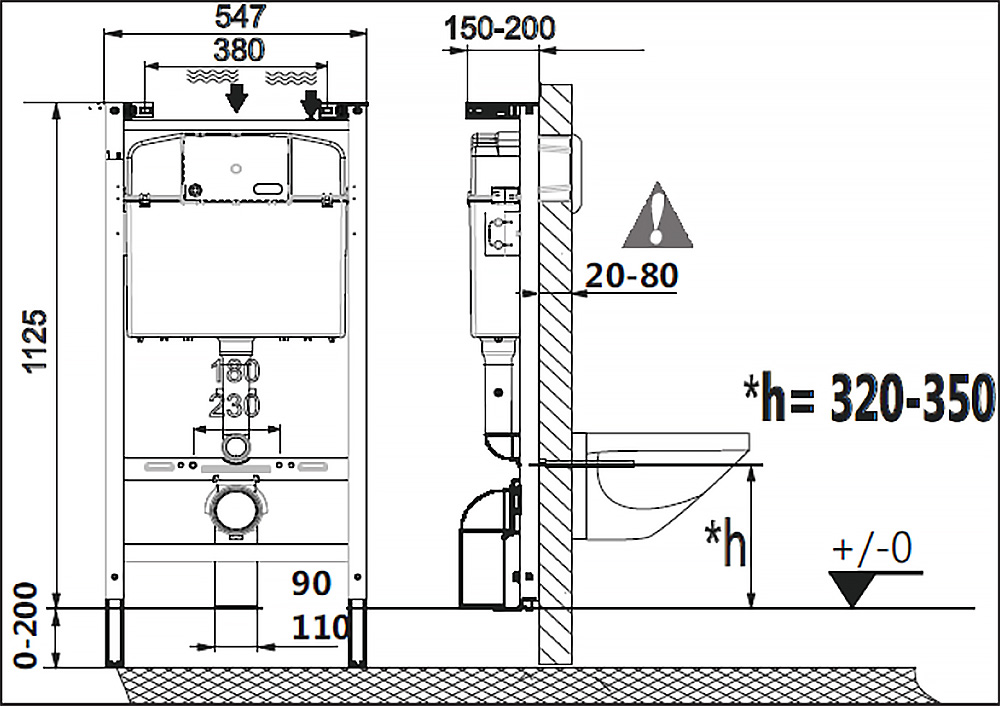 Комплект LAUFEN ПЭК PRO (инсталляция+подвесной унитаз+сиденье с крышкой+панель смыва белая) Z.RU93.0.761.6