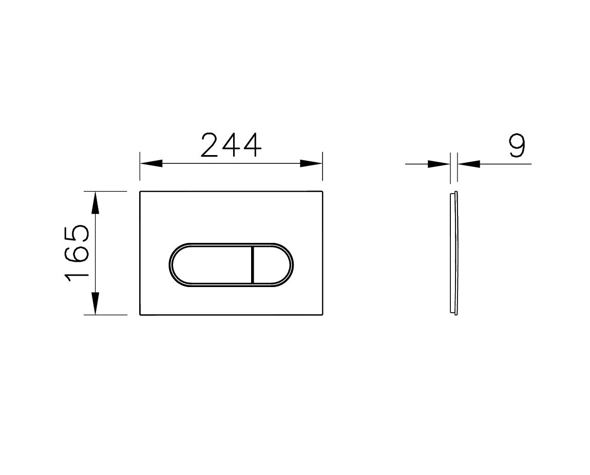 Кнопка смыва Vitra Root Round 740-2211 черный матовый