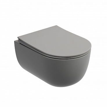 Унитаз подвесной безободковый Ceramica Nova Modena Rimless CN6063MH серый матовый
