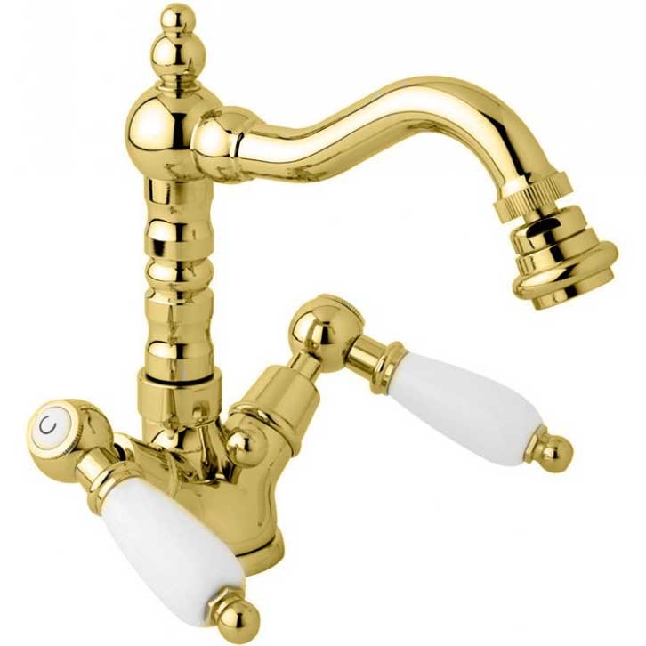 Смеситель для биде Cezares First BS2 ручки Белые Хром