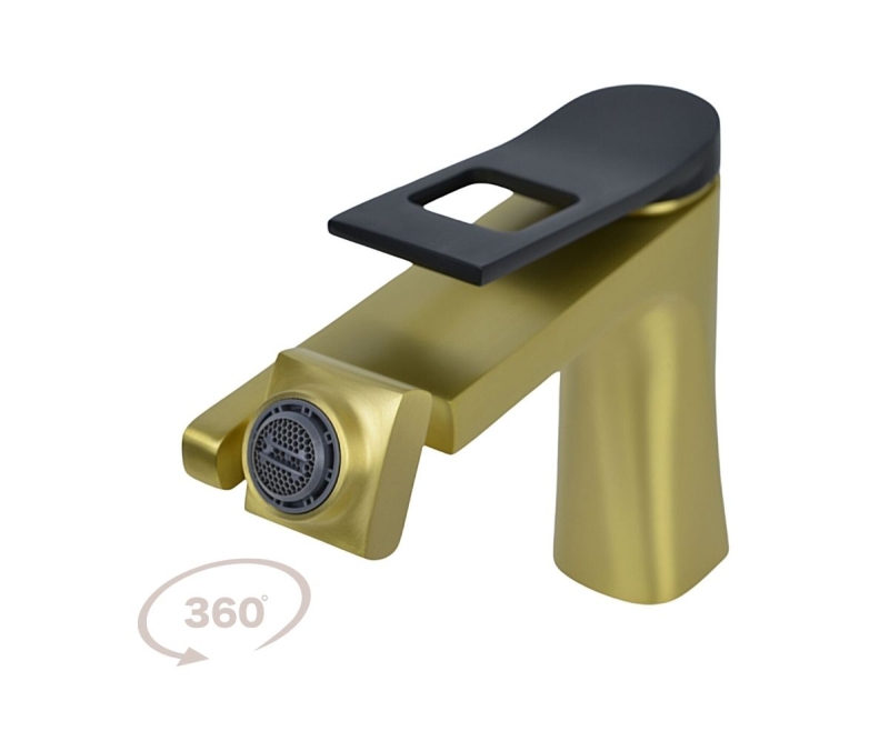 Смеситель для раковины Bronze de Luxe Element EL02XGB, матовое золото