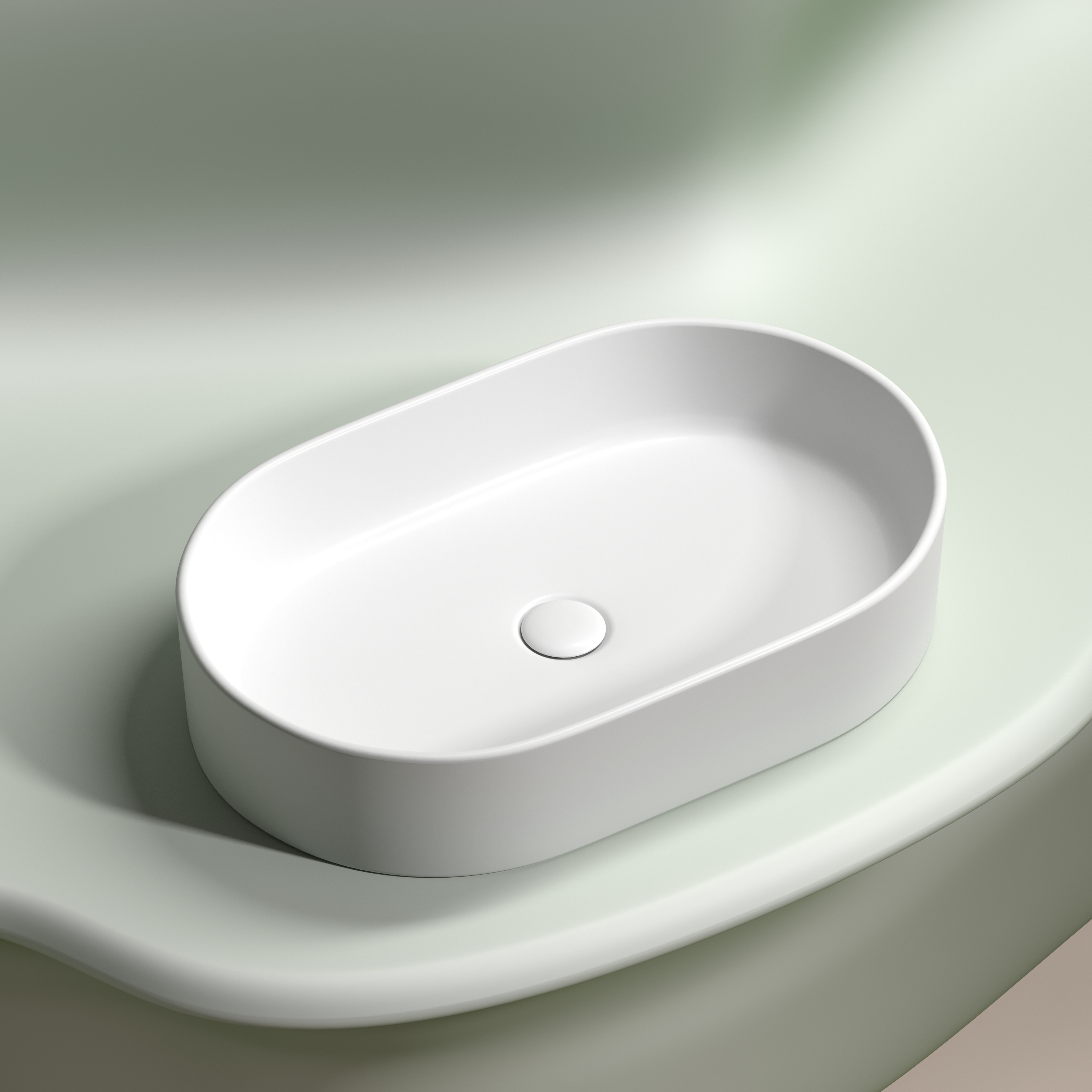 Раковина накладная 60см Ceramica Nova Element CN6048MW белый матовый