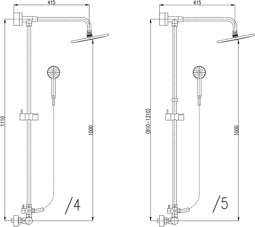 Душевая стойка Rav Slezak Dunaj Termostat TRM81.5/5-01