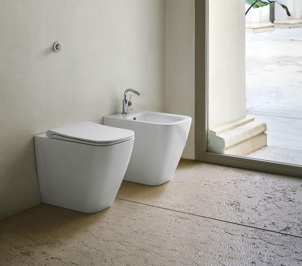 Унитаз приставной безободковый GSI Nubes 961011 белый