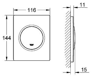 Кнопка смыва Grohe Nova Cosmopolitan 38804000 хром глянцевый