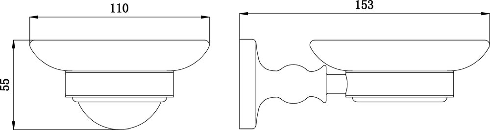 Мыльница Rush Crete CR35411 Бронза