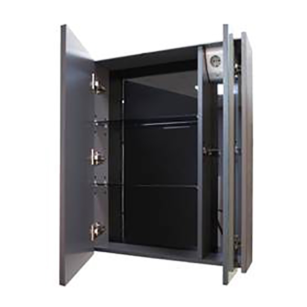 Зеркальный шкаф Roca Ronda 80 с подсветкой ZRU9302970 Белый глянец Серый матовый