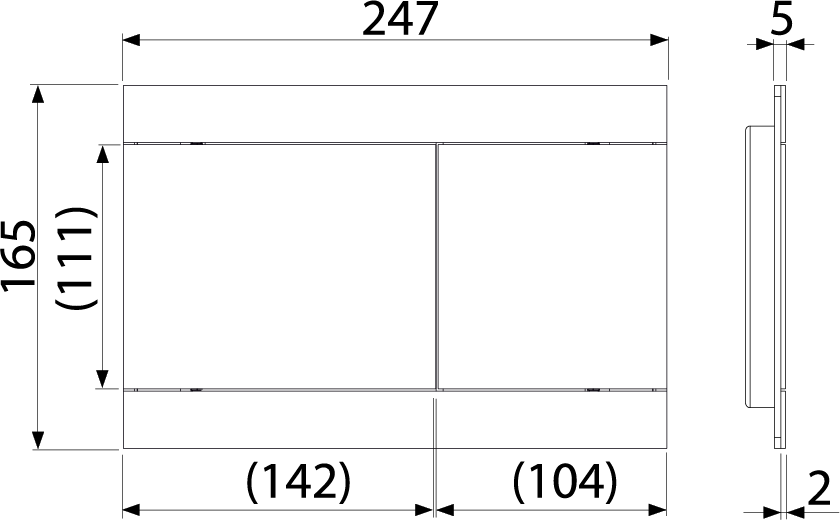 Кнопка смыва AlcaPlast Flat FUN-ANTIC бронза