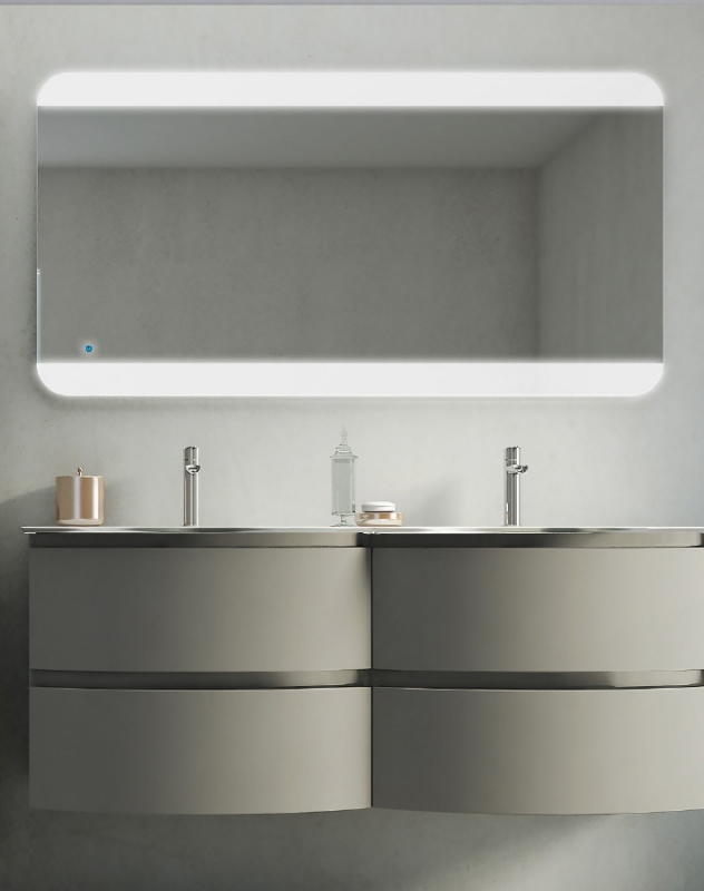 Зеркало Cezares 136 со встроенной LED подстветкой и сенсорным выключателем Touch System; риверсивное с встроенной подстветкой