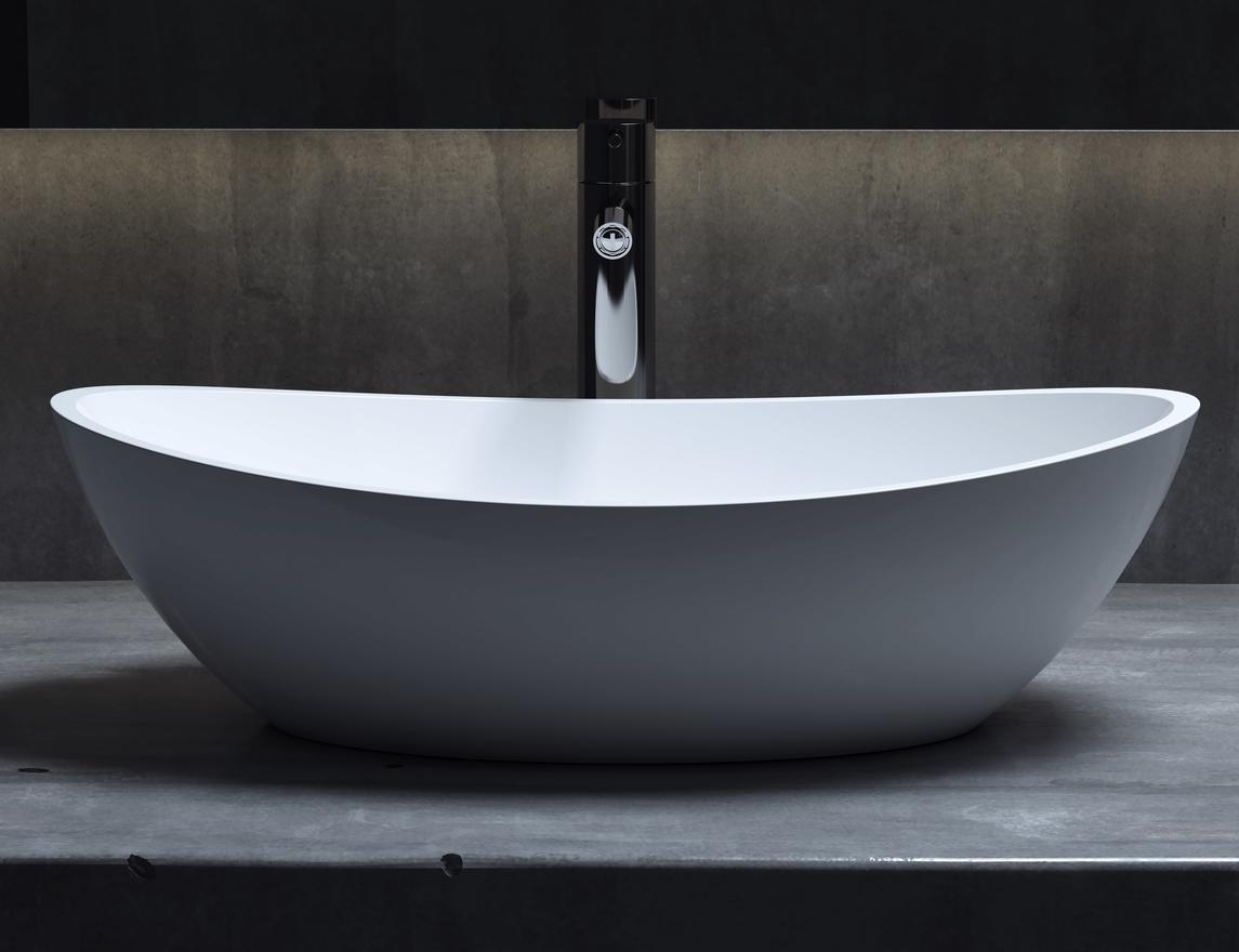 Раковина накладная 56см Salini Callista 1101203SM белый матовый