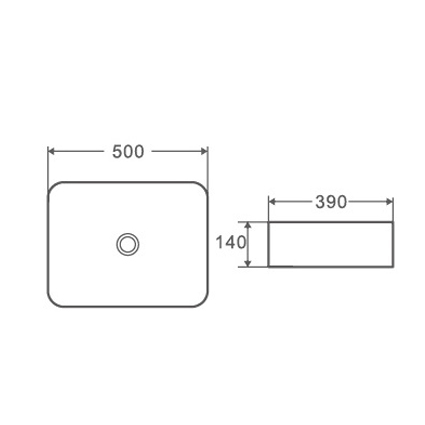 Раковина накладная 50см D&K Berlin DT1431316 белый