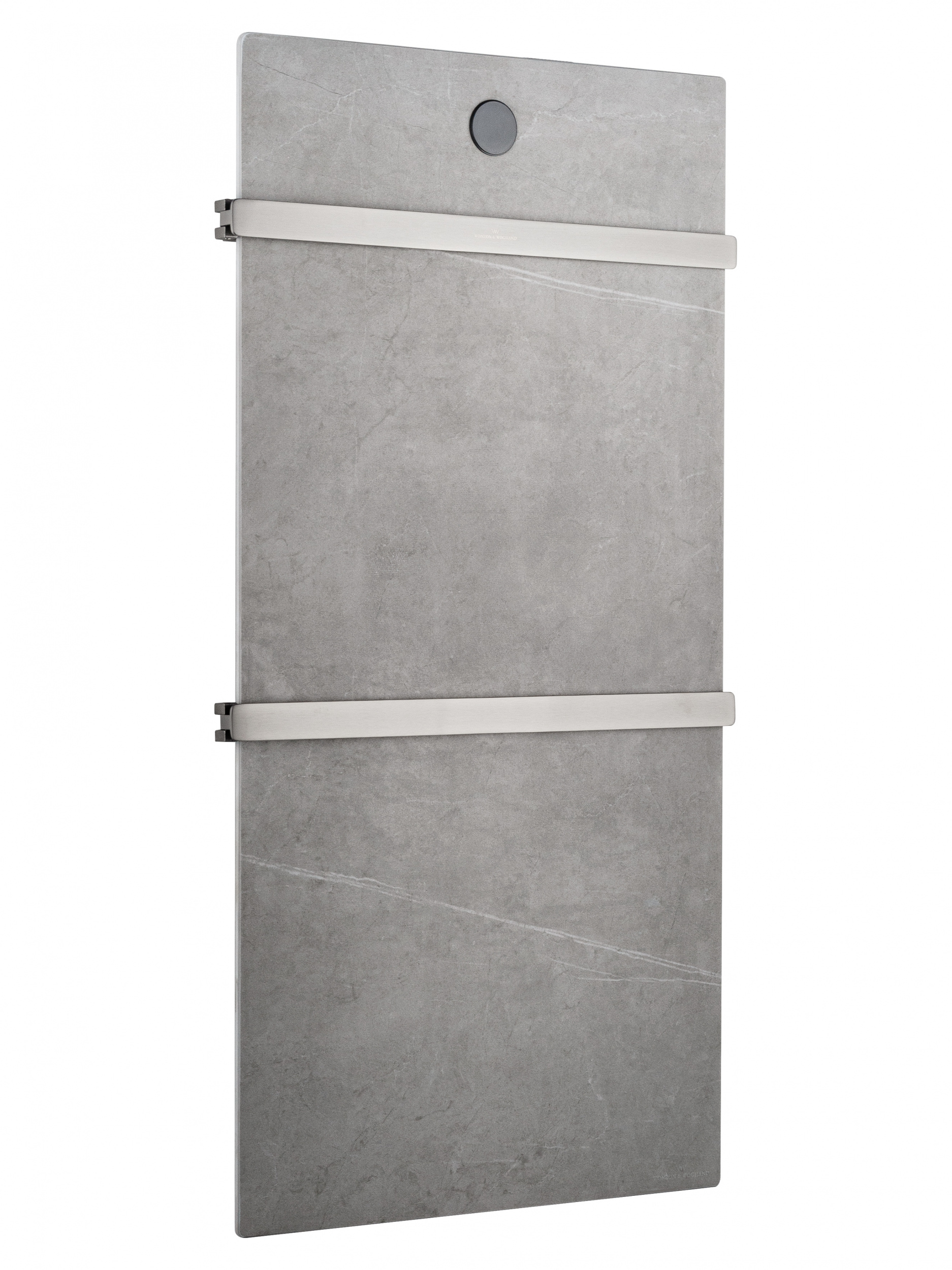 Полотенцесушитель электрический с каменной плитой Серый мрамор WONZON & WOGHAND STUTTGART, Темный графит (WW-A502-GM)