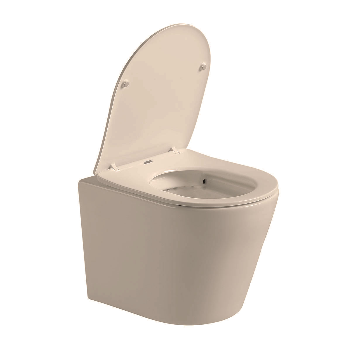 Унитаз подвесной безободковый Vincea Piatti VT1-11SMC капучино матовый, с сиденьем микролифт