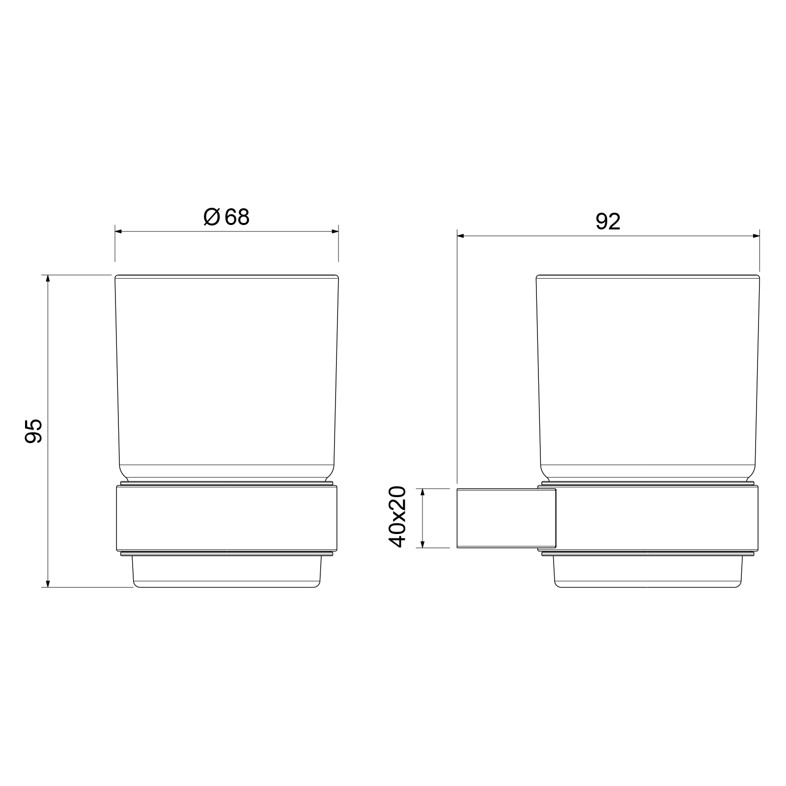 Стакан для ванной Timo Luiro 18531/18 черное золото